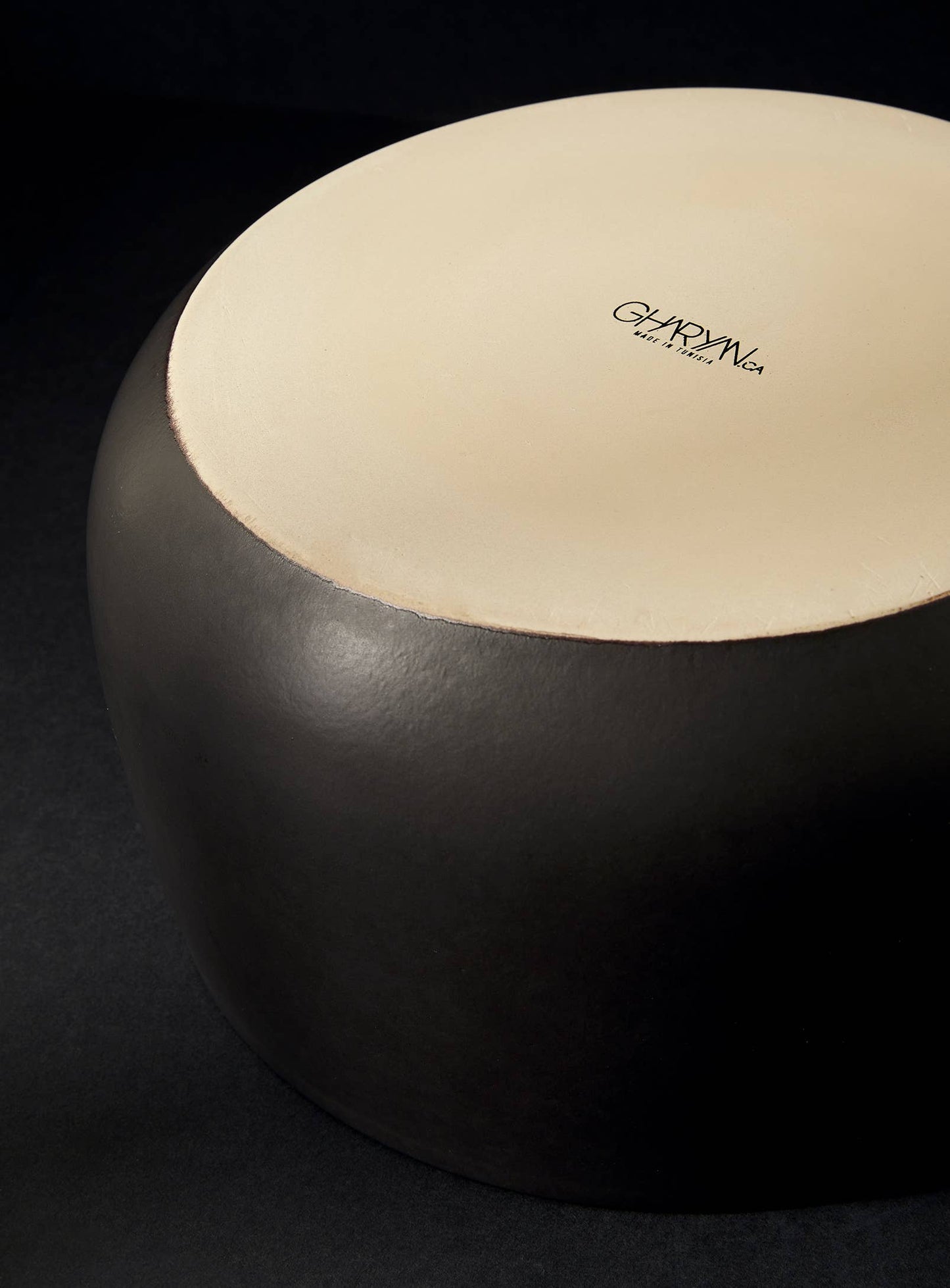Oversized Stoneware Serving Bowl 120 oz: Matte Black