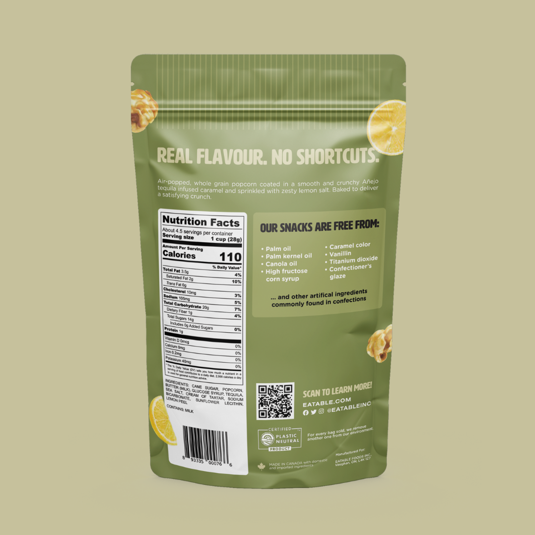 Pop the Salt & Tequila - Gourmet Caramel Kettle Popcorn: US Packaging