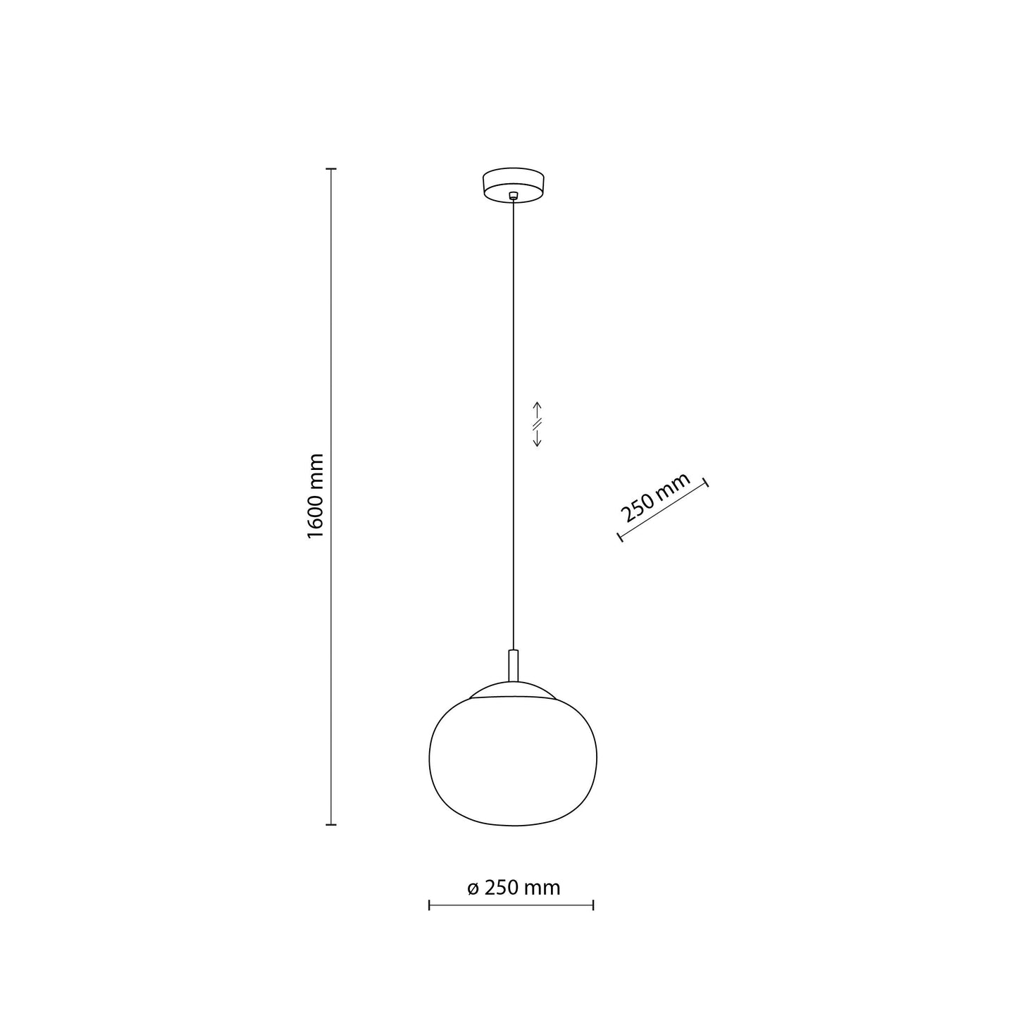 VIBE White Glass Scandinavian Pendant Light