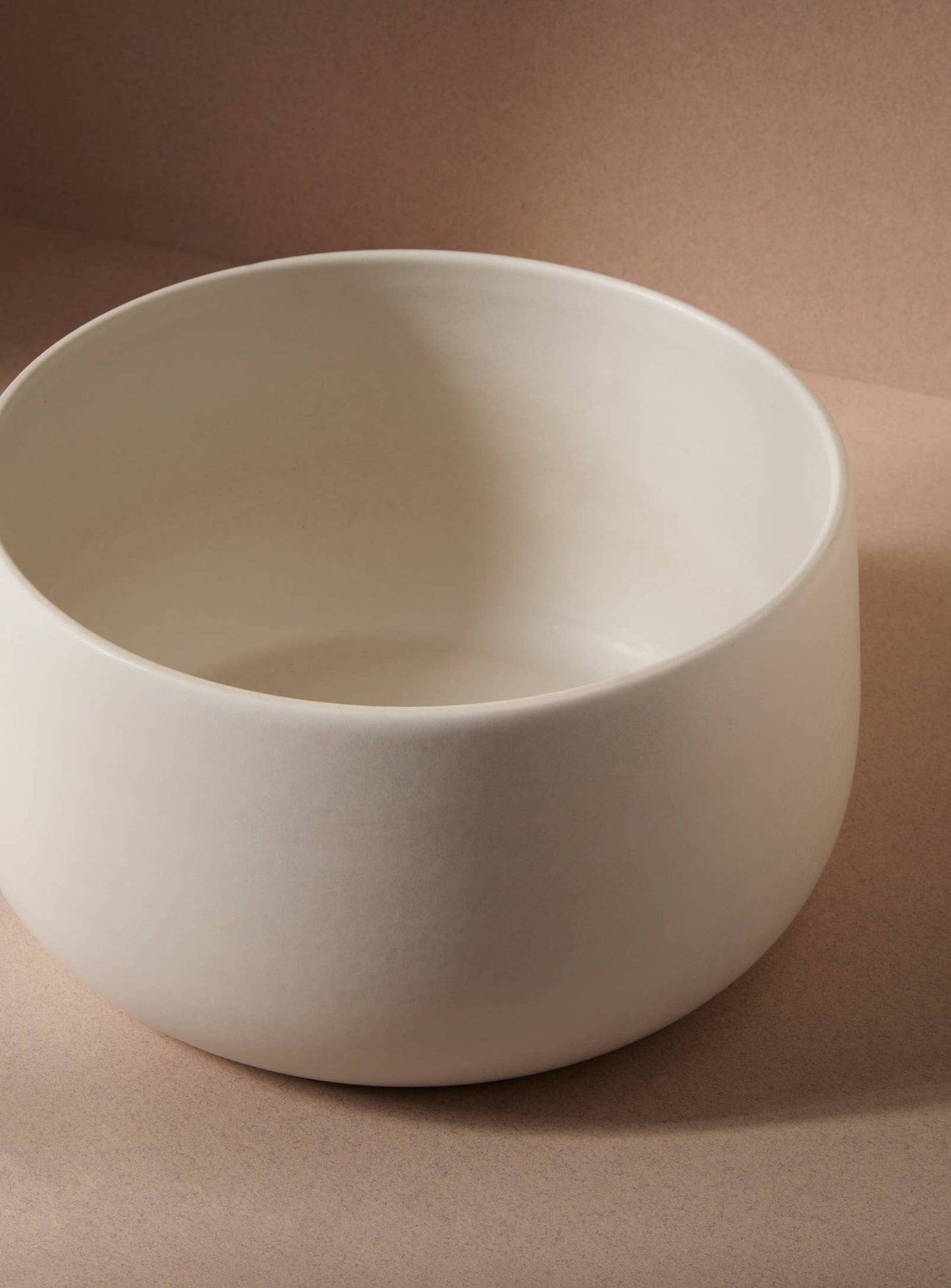 Oversized Stoneware Serving Bowl 120 oz: Matte White