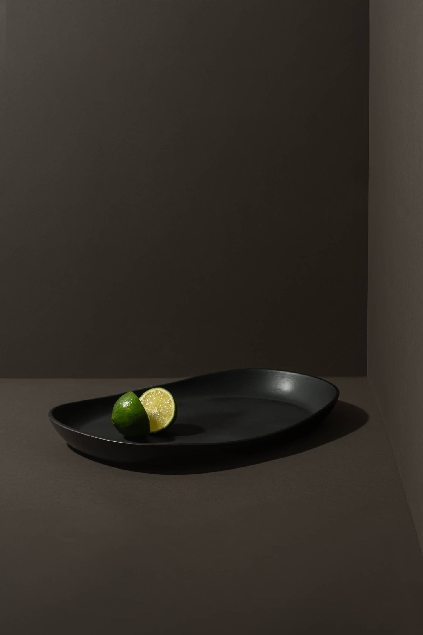 Long Stoneware Serving Platter | Dadasi: Matte Black / Medium