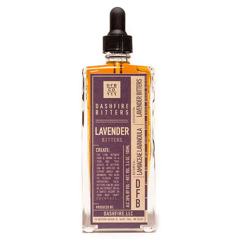 Dashfire Lavender Bitters. They add depth and complexity to cocktails, particularly floral gins, vodkas and bourbon based drinks like a Gin and Tonic, Margaritas, Gimlets and Daiquiris.