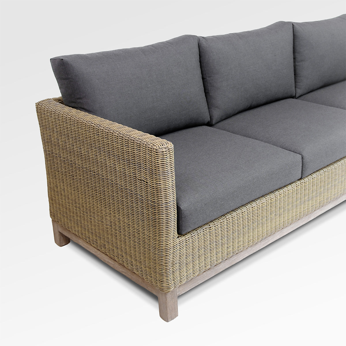 Olive 6 Seat Sectional with Sunbrella® Spectrum Carbon Cushions