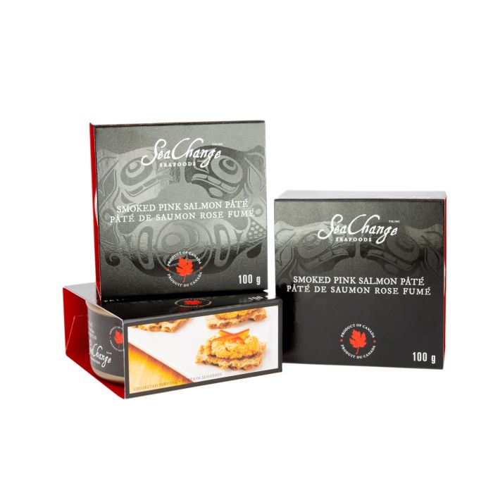 SeaChange Smoked Salmon Pâté is made with wild Pacific pink salmon, considered the most sustainable of Canada’s six native salmon species.