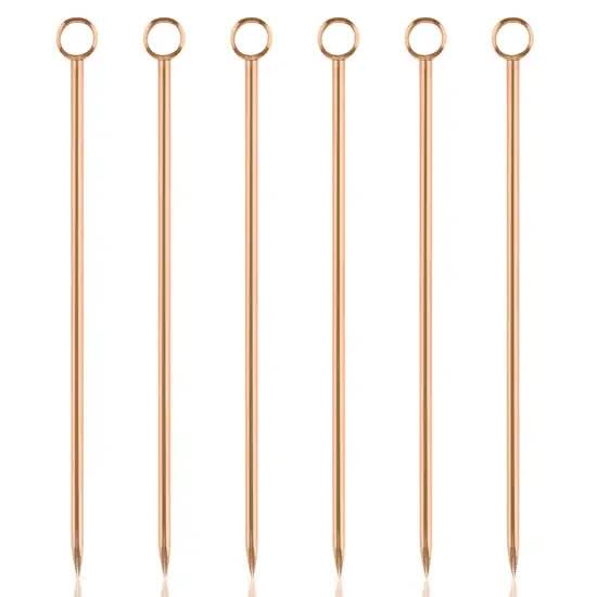 Copper-Plated Cocktail Picks - Set of 6