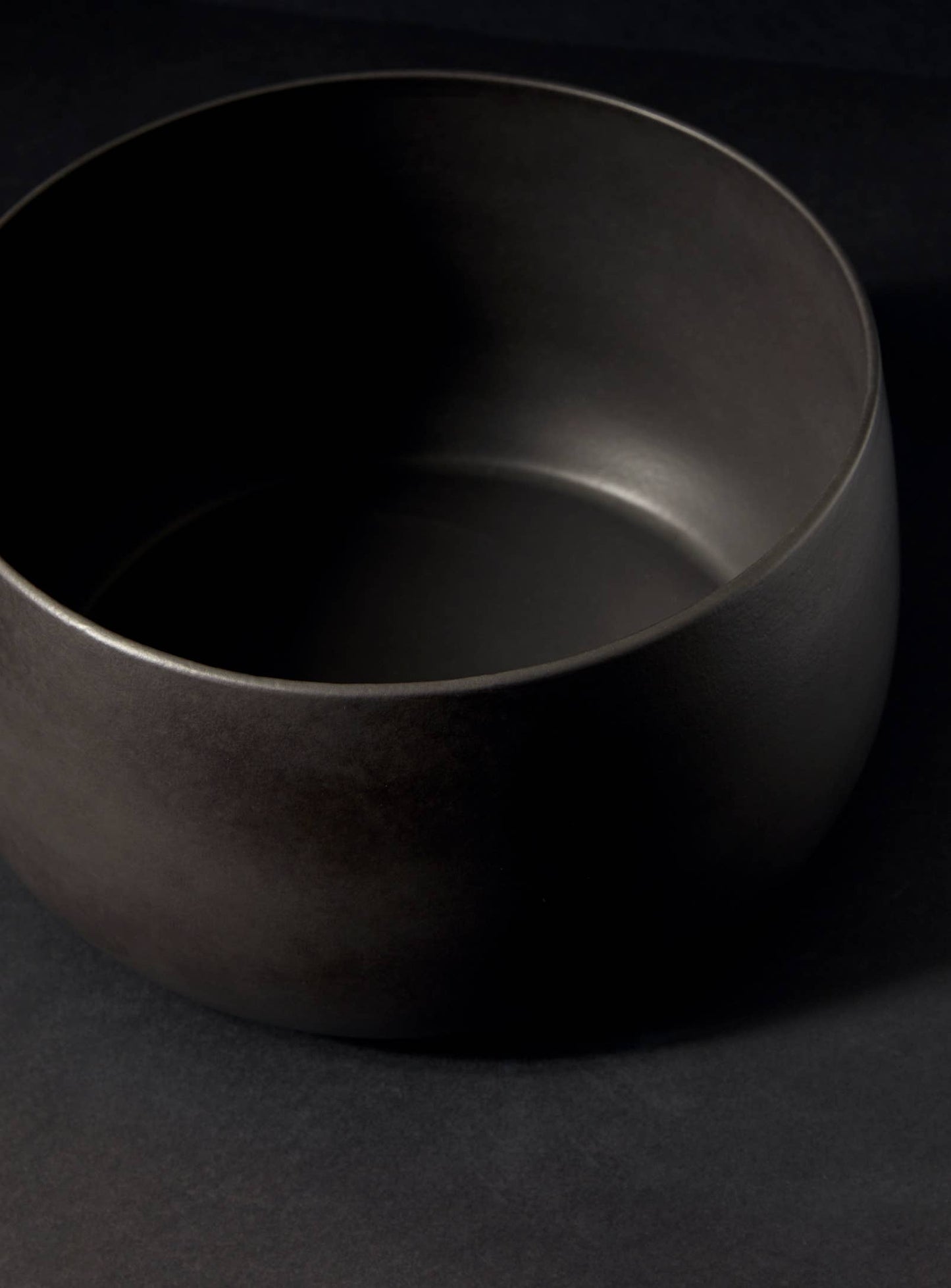 Oversized Stoneware Serving Bowl 120 oz: Matte Black