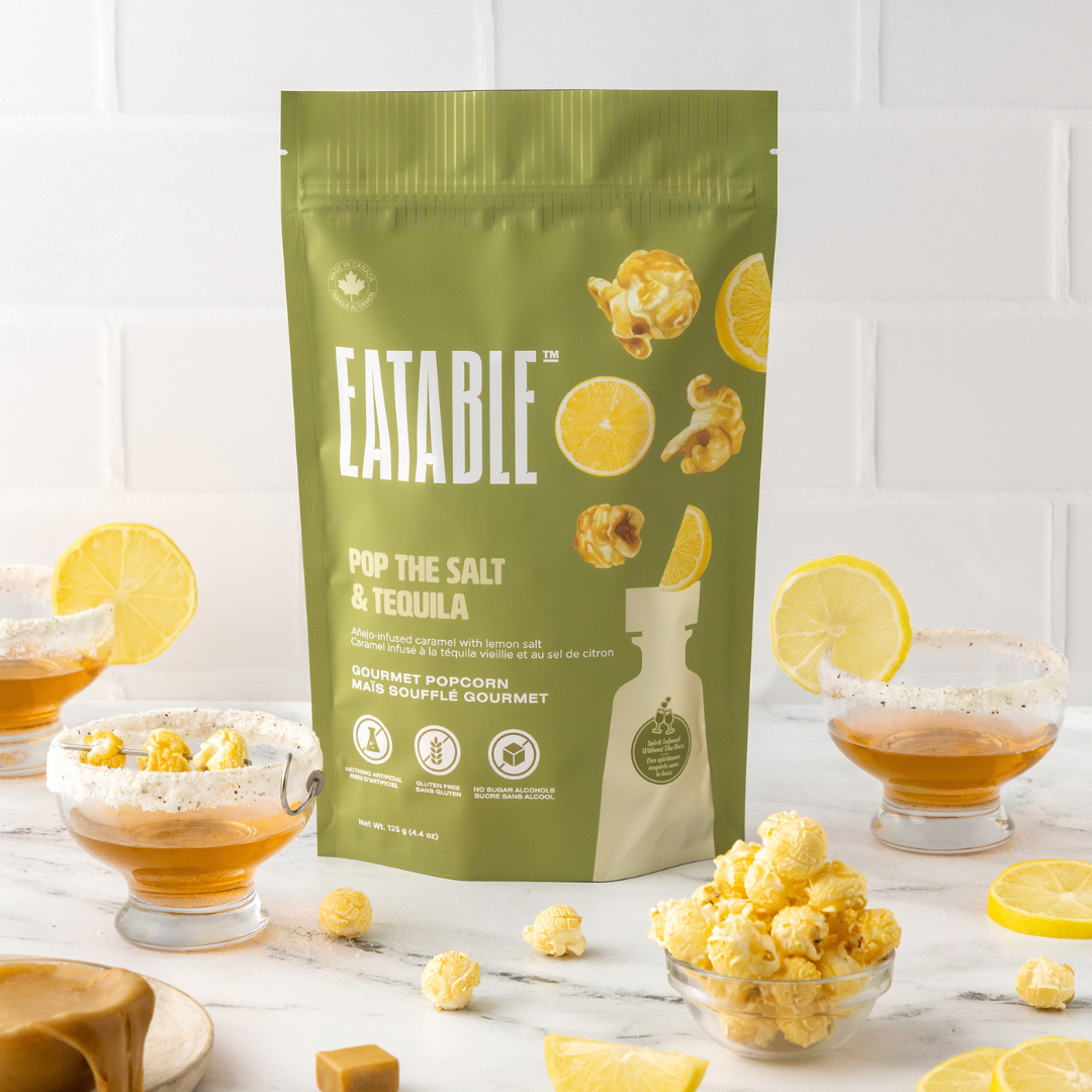 Pop the Salt & Tequila - Gourmet Caramel Kettle Popcorn: US Packaging