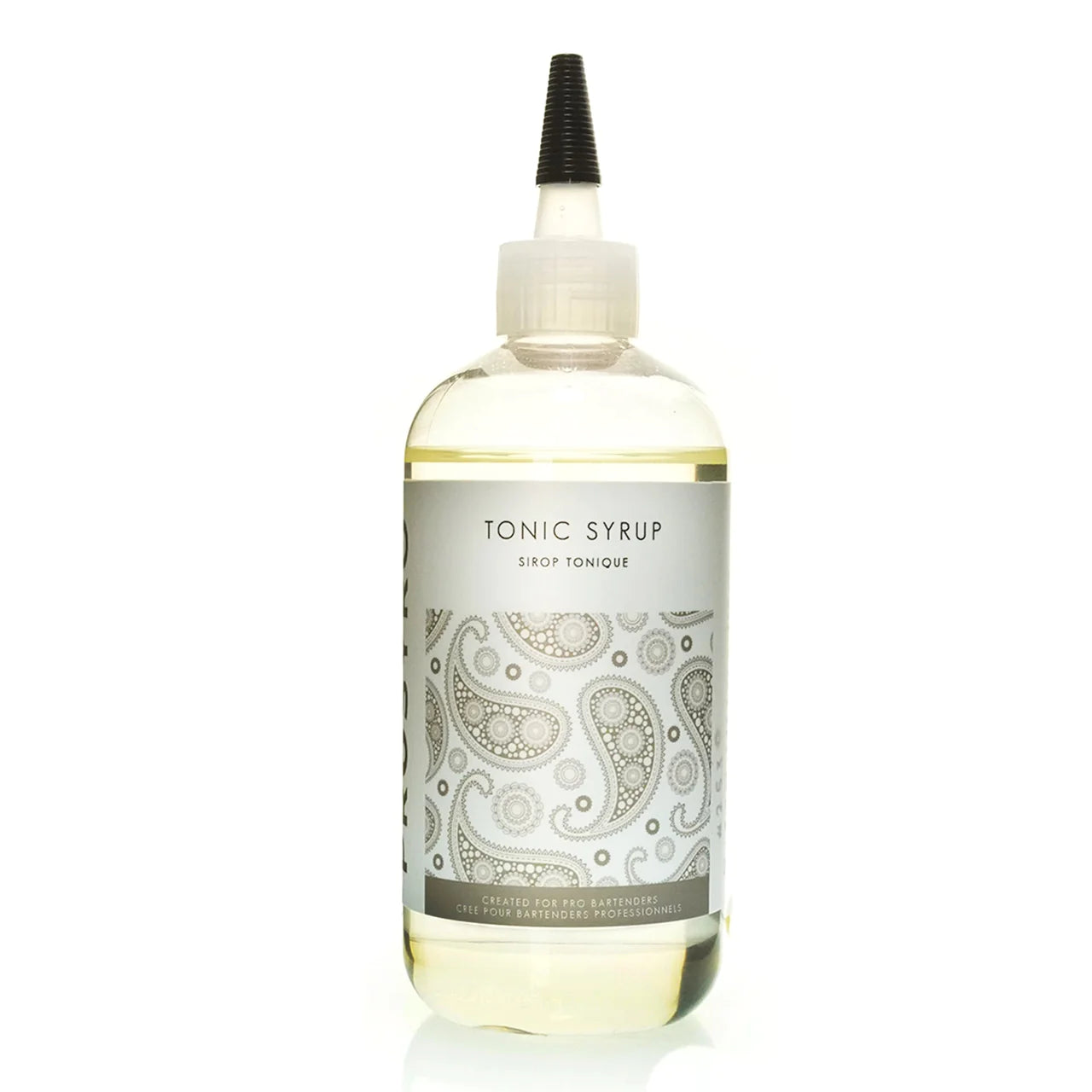 Prosyro Tonic Syrup. Made from real quinine then filtered clear. Add 1/2oz of the Tonic Syrup to 2oz of gin and 4oz soda water for a perfect G&T!