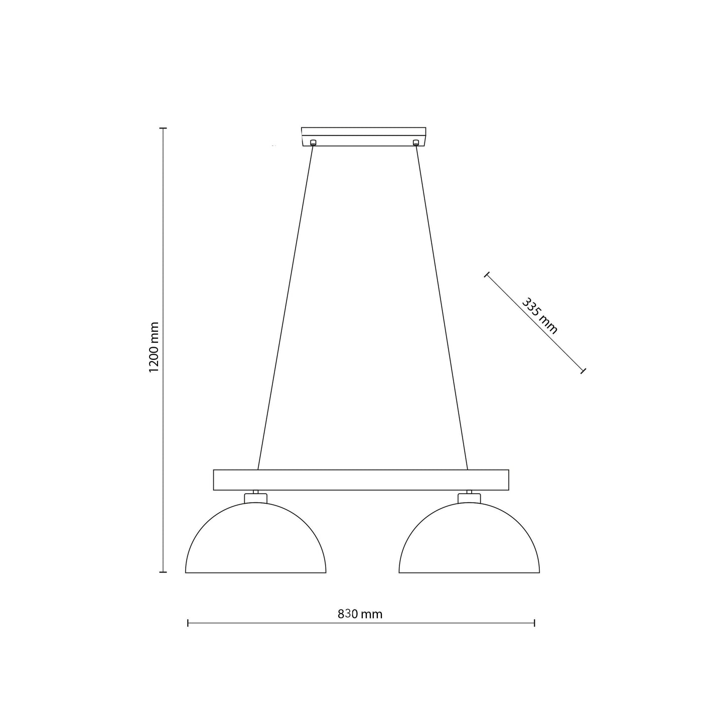 Oslo White Scandinavian Minimalist Pendant Light Fixture for Kitchen & Dining