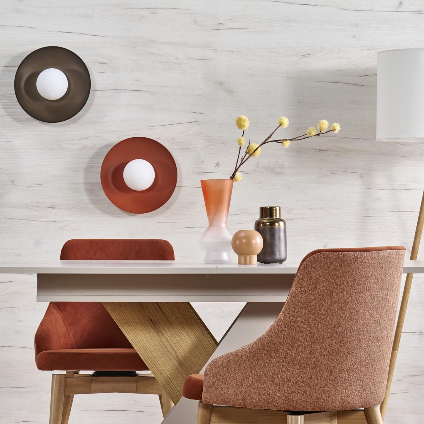 Slate Scandinavian Minimalist Wall Sconce Light Fixture for Bedroom, Hallway & Living Room