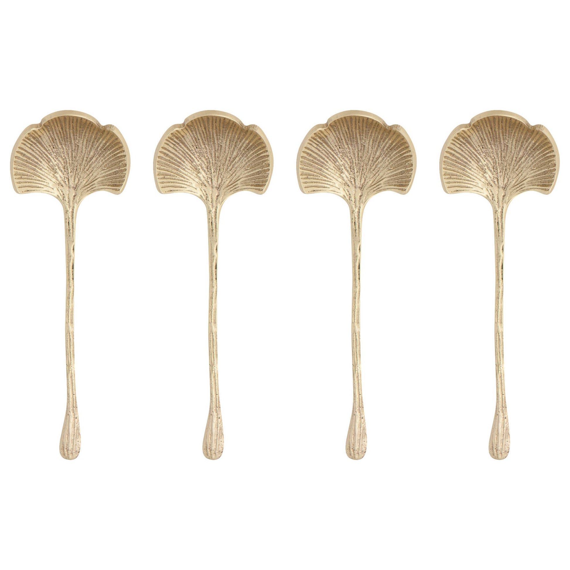 Danica Ginkgo Spoons - set of 4.  These unique serving spoons offer timeless style and enduring versatility.