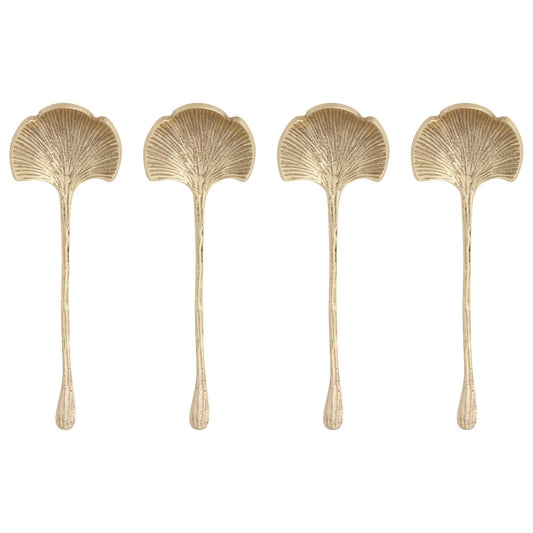 Danica Ginkgo Spoons - set of 4.  These unique serving spoons offer timeless style and enduring versatility.