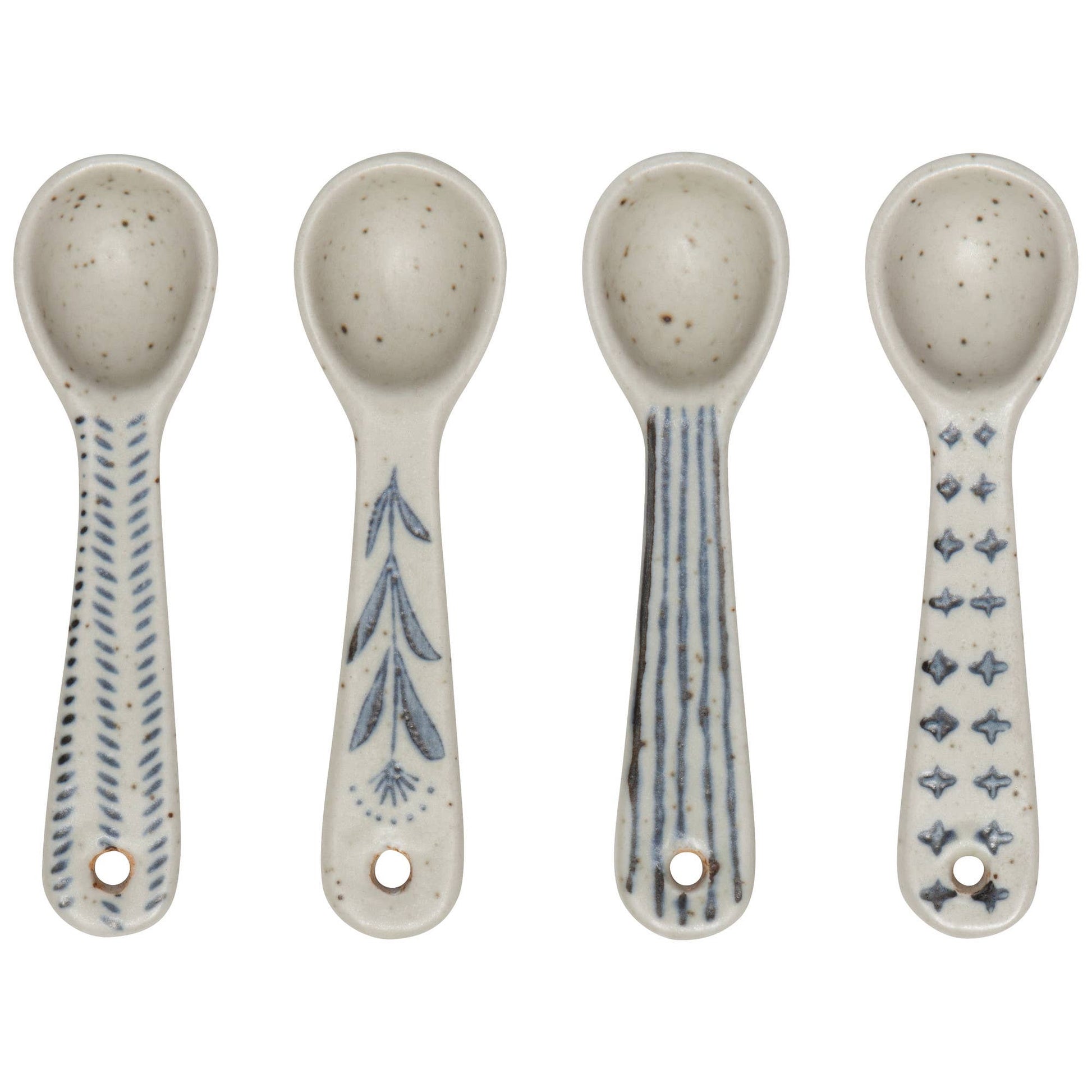 A set of 4 mini spons (4"L) with the matching rustic apeal of that matches the rest of the Element line.