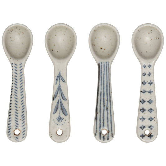 A set of 4 mini spons (4"L) with the matching rustic apeal of that matches the rest of the Element line.