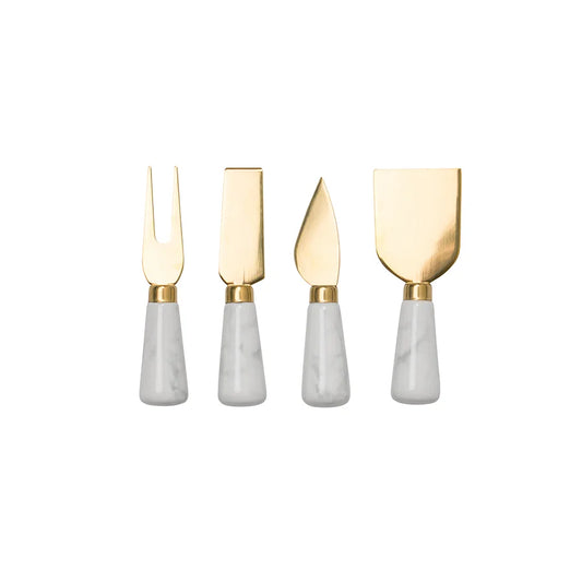 Premium Marble Cheese Knives, Set of 4