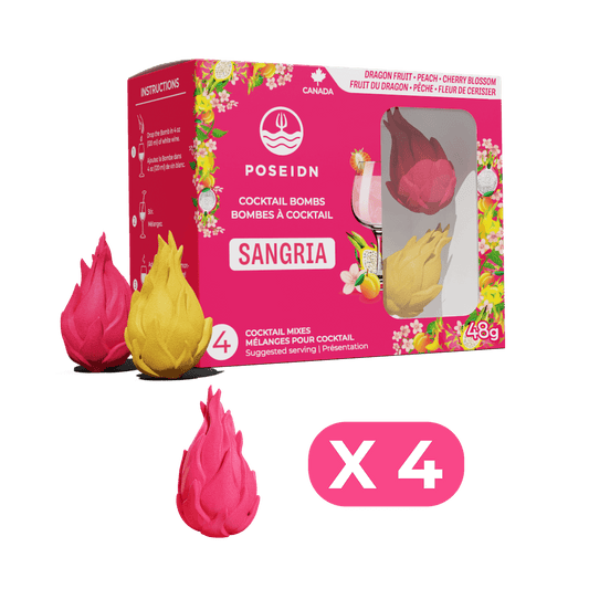 Dragon fruit, Peach & Cherry Blossom Sangria Cocktail Bomb