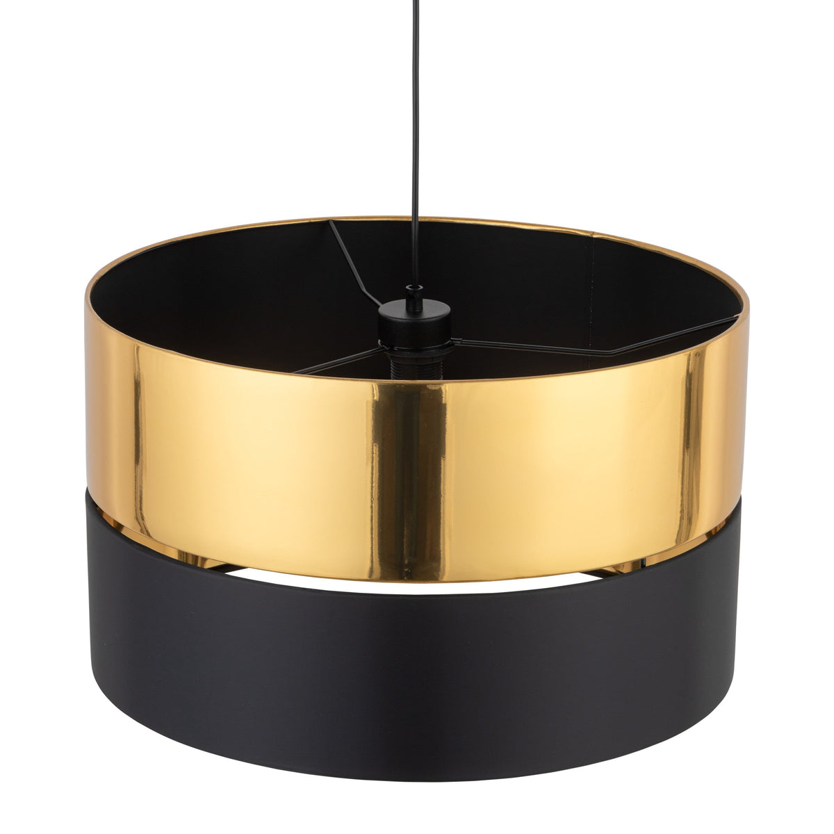 HILTON Black & Gold Pendant Ceiling Light Fixture for Kitchen Island, Dining Room & Living Room – Modern Luxury Lighting