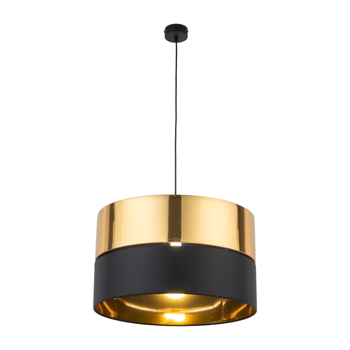 HILTON Black & Gold Pendant Ceiling Light Fixture for Kitchen Island, Dining Room & Living Room – Modern Luxury Lighting