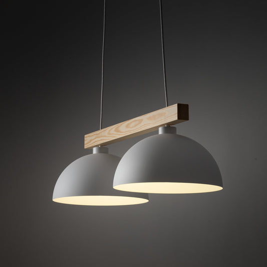 Oslo White Scandinavian Minimalist Pendant Light Fixture for Kitchen & Dining