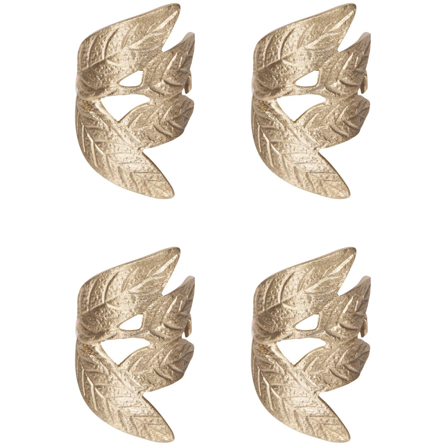 Golden-hued Brass Frond napkin rings will gild your tablescape for special occasions—or elevate your everyday.
