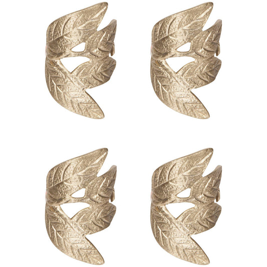Golden-hued Brass Frond napkin rings will gild your tablescape for special occasions—or elevate your everyday.