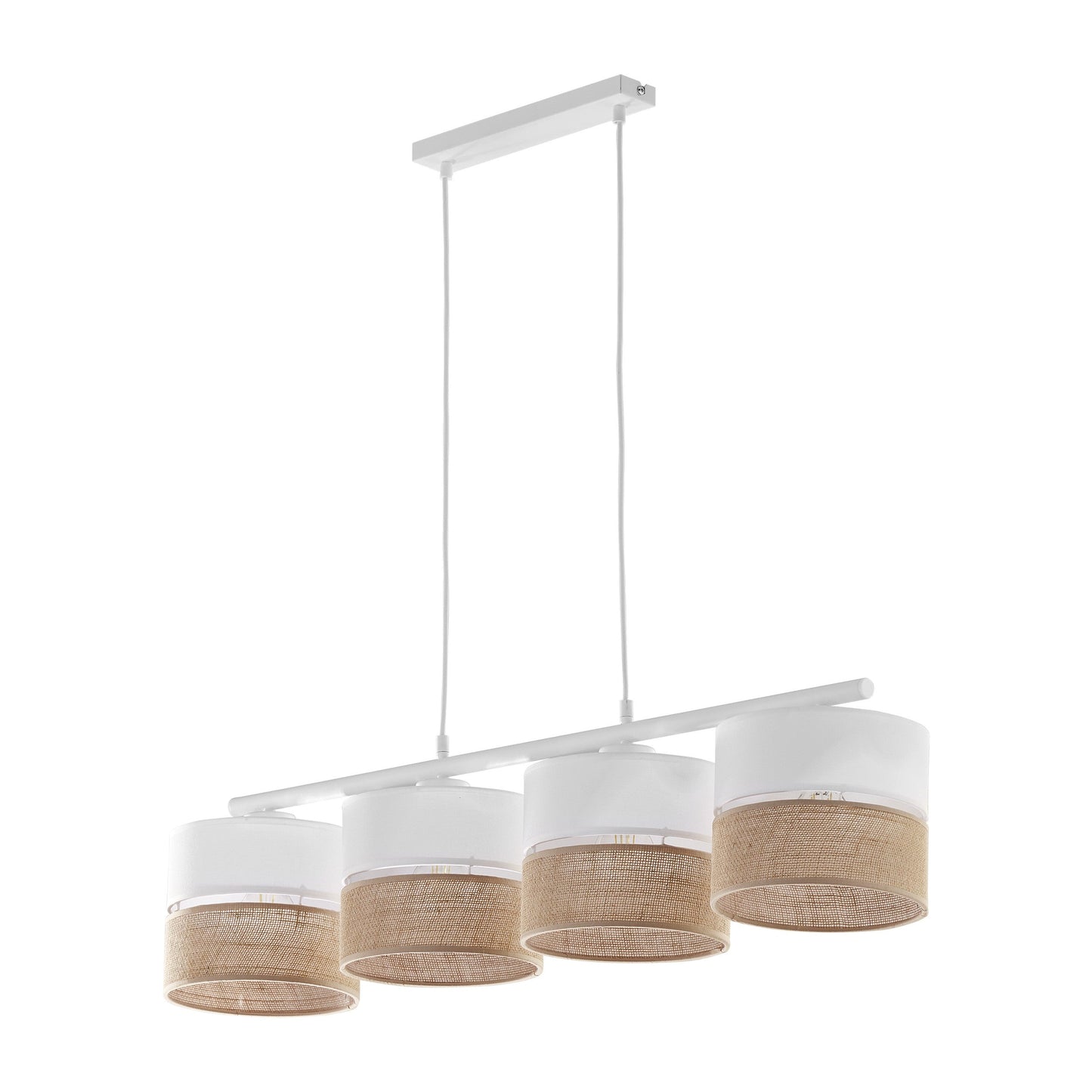 Linobianco Natural Linen Scandinavian Pendant Light for Kitchen & Dining