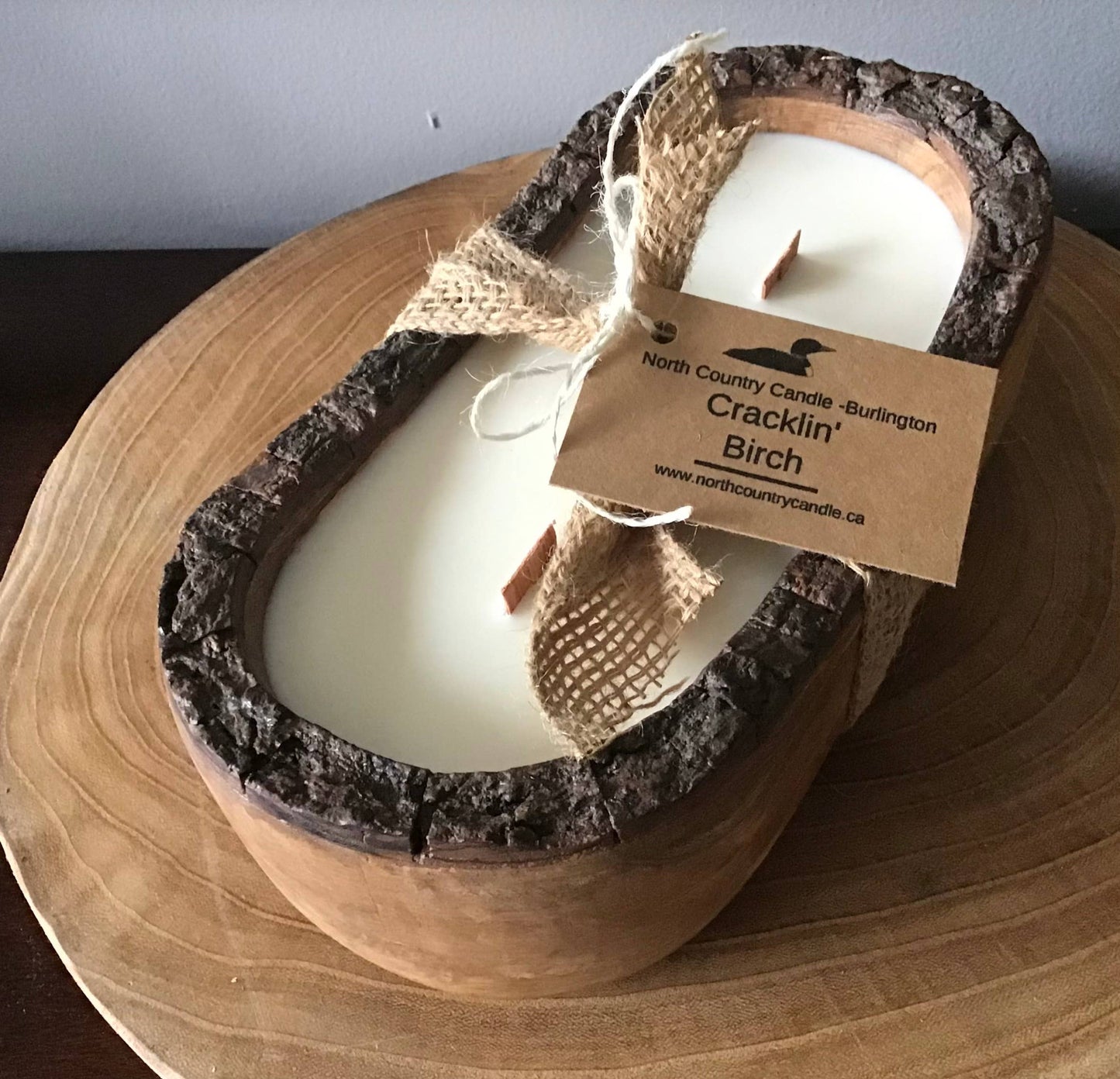 Live Edge Mango Wood Dough Bowl: Dutch Apple Crumble