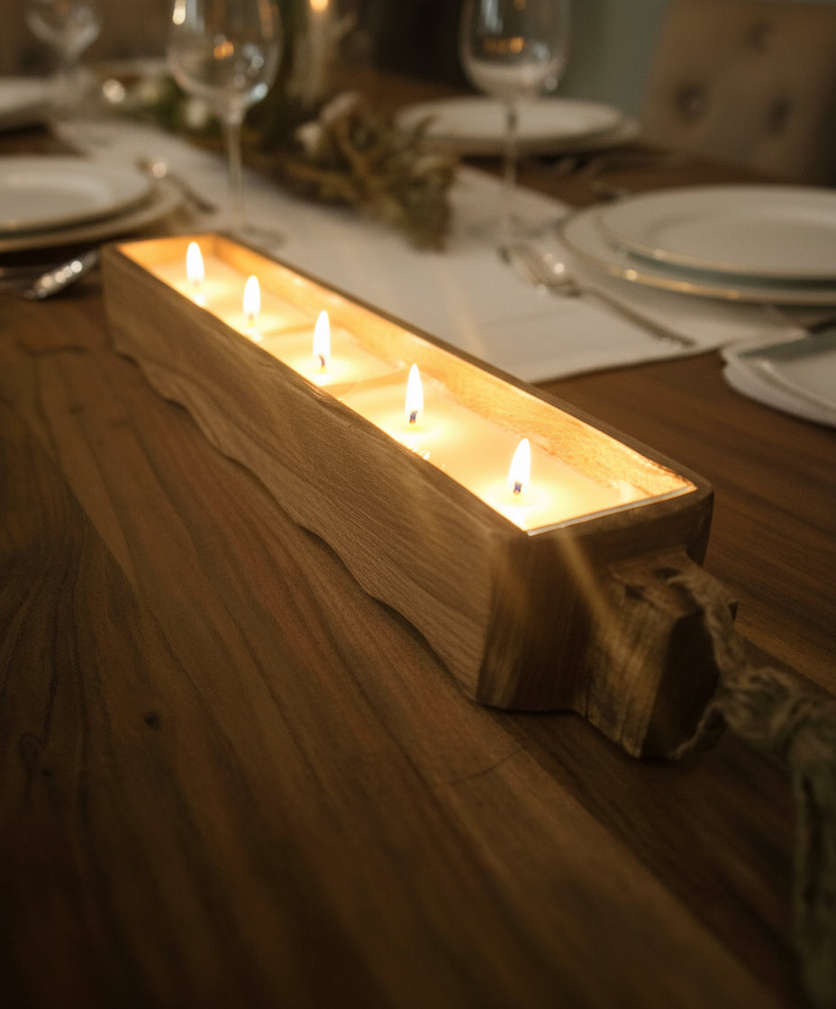 Mango Tray Dough Bowl Candle: Cracklin Birch