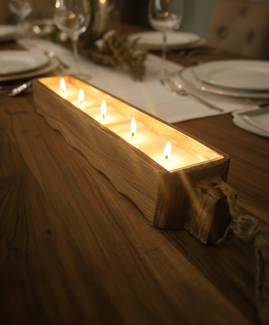 Mango Tray Dough Bowl Candle: Cracklin Birch