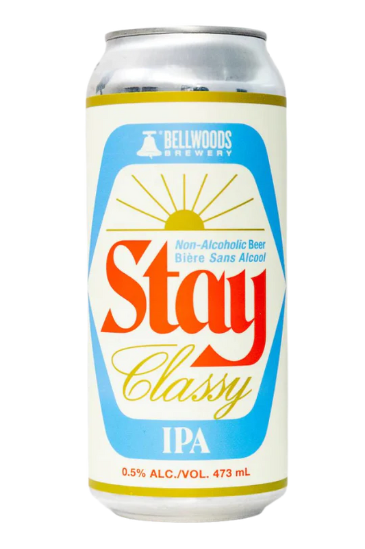 Bellwoods Stay Classy IPA. Non Alcohol IPA style beer.