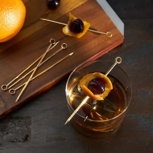 Gold-Plated Cocktail Picks - Set of 6