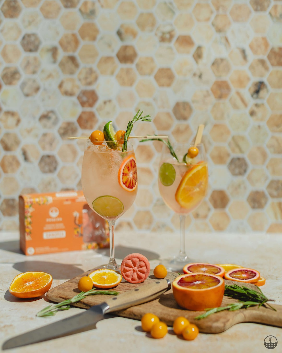 Blood Orange, Apricot & Orange Blossom Cocktail Bomb