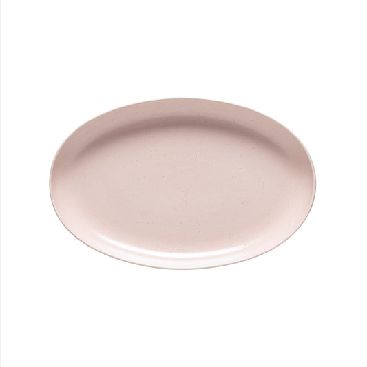 Marshmallow Medium Oval Platter by Casa Fina. Artisan inspired tabletop or buffet serveware with a handmade pottery feel.