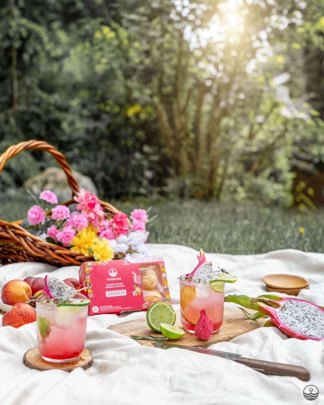 Dragon fruit, Peach & Cherry Blossom Sangria Cocktail Bomb