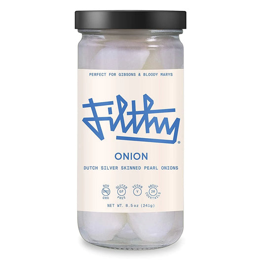 Filthy Onion. The perfect garnish for Gibson Martinis and Bloody Marys.