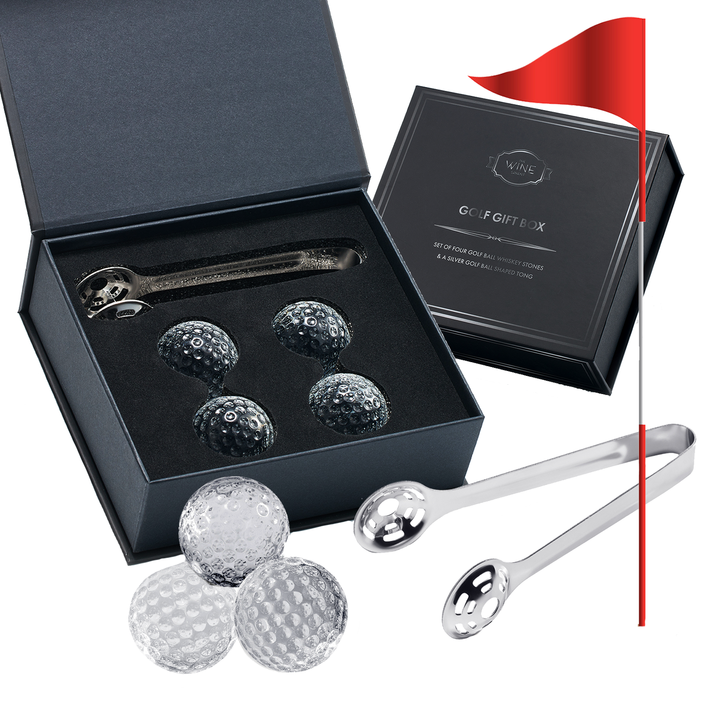 Golf Ball Whiskey Stones - Gift Set