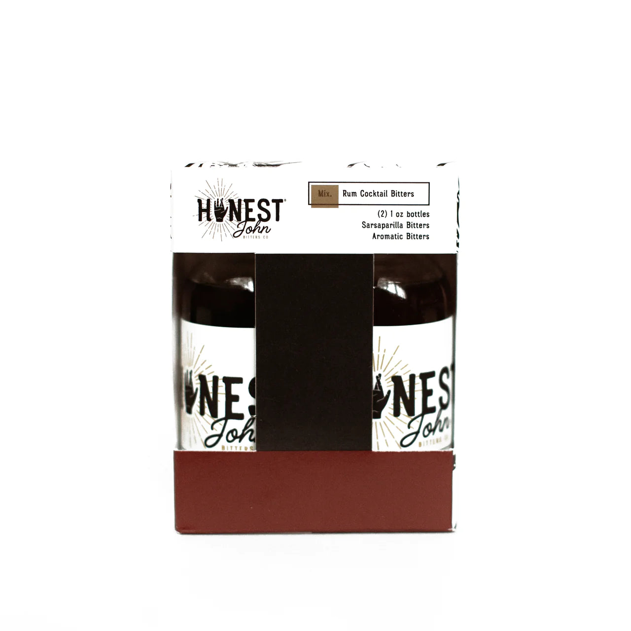 Honest John’s Rum Bitters (set of 2). These fragrant and sassy Sarsaparilla Bitters and flagship Aromatic Bitters add the right touch to any rum cocktail.