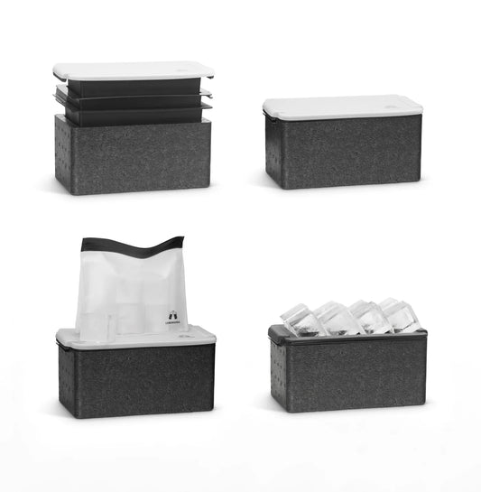 Clear Ice Cube Tray - 8x 2" squares