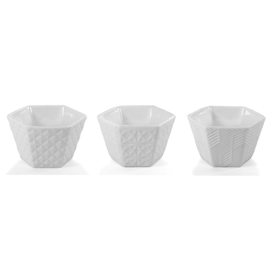 Porcelain Tidbit Bowls - Set of 3