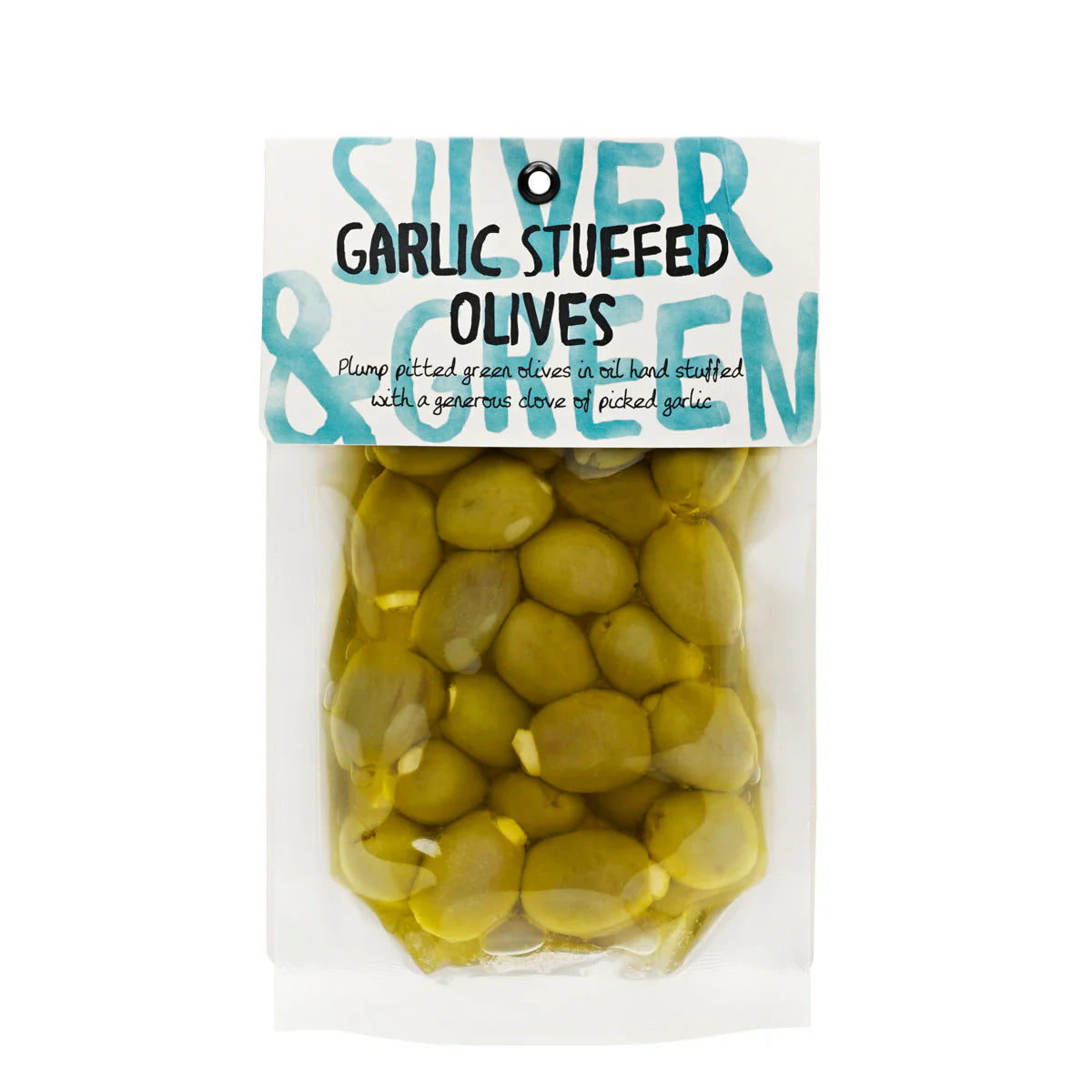 Silver & Green Garlic Stuffed Olives