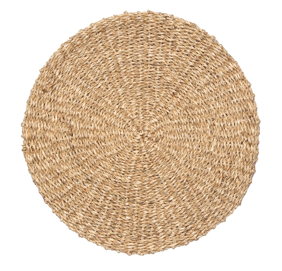 Handmade Natural Seagrass Round Placemat 35cm