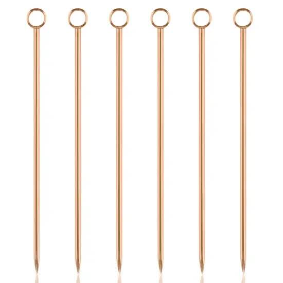 Copper-Plated Cocktail Picks - Set of 6