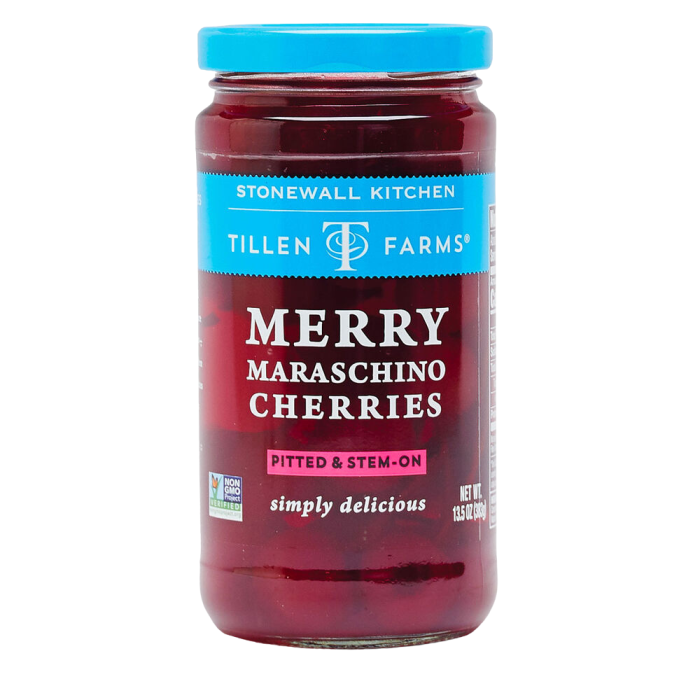 Merry Maraschino Cherries by Tillen Farms. Cherries WITHOUT artificial colors, artificial flavors, sulfites and preservatives