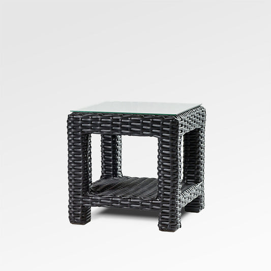 Trillium End Table with Tempered Glass Top