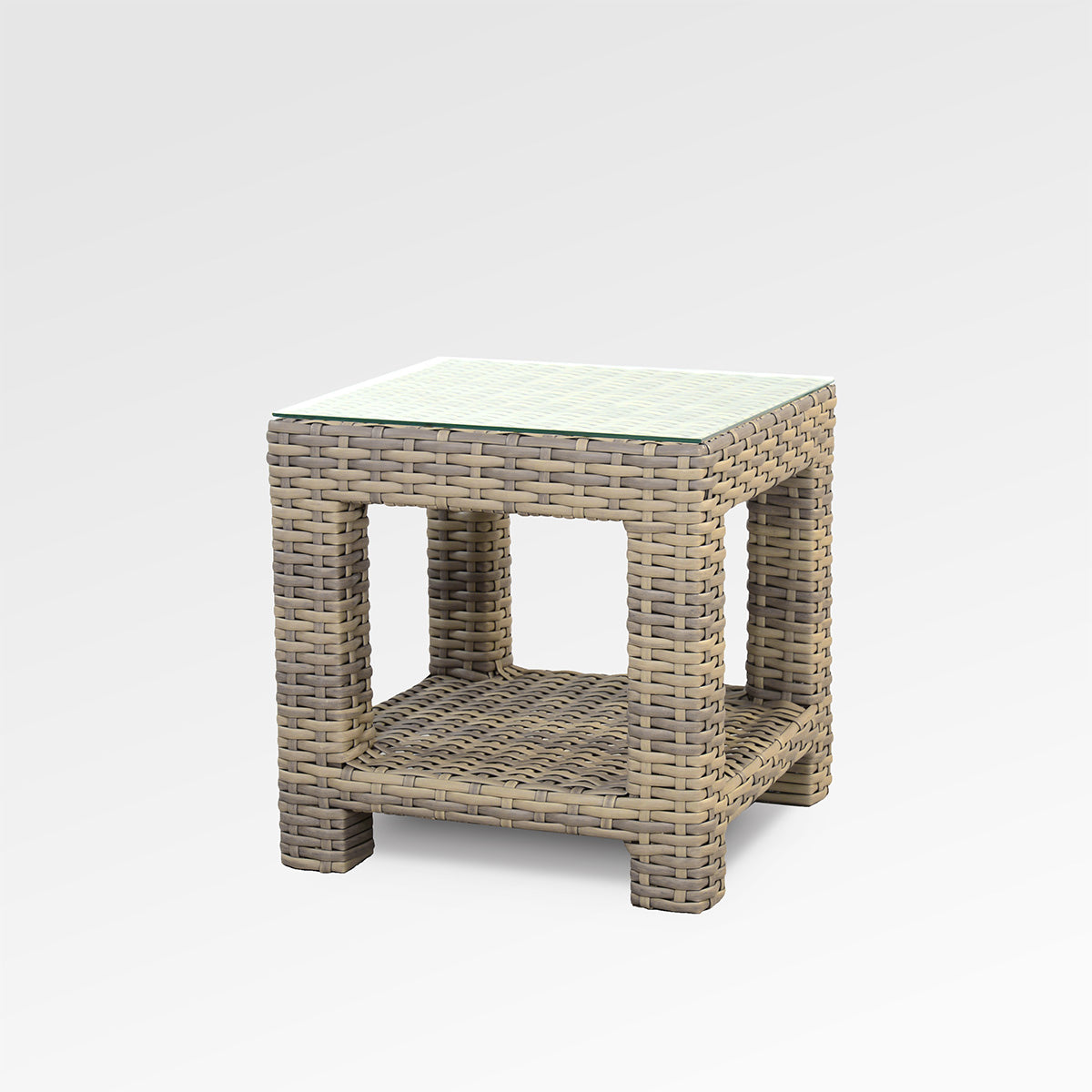 Tulip End Table with Tempered Glass Top
