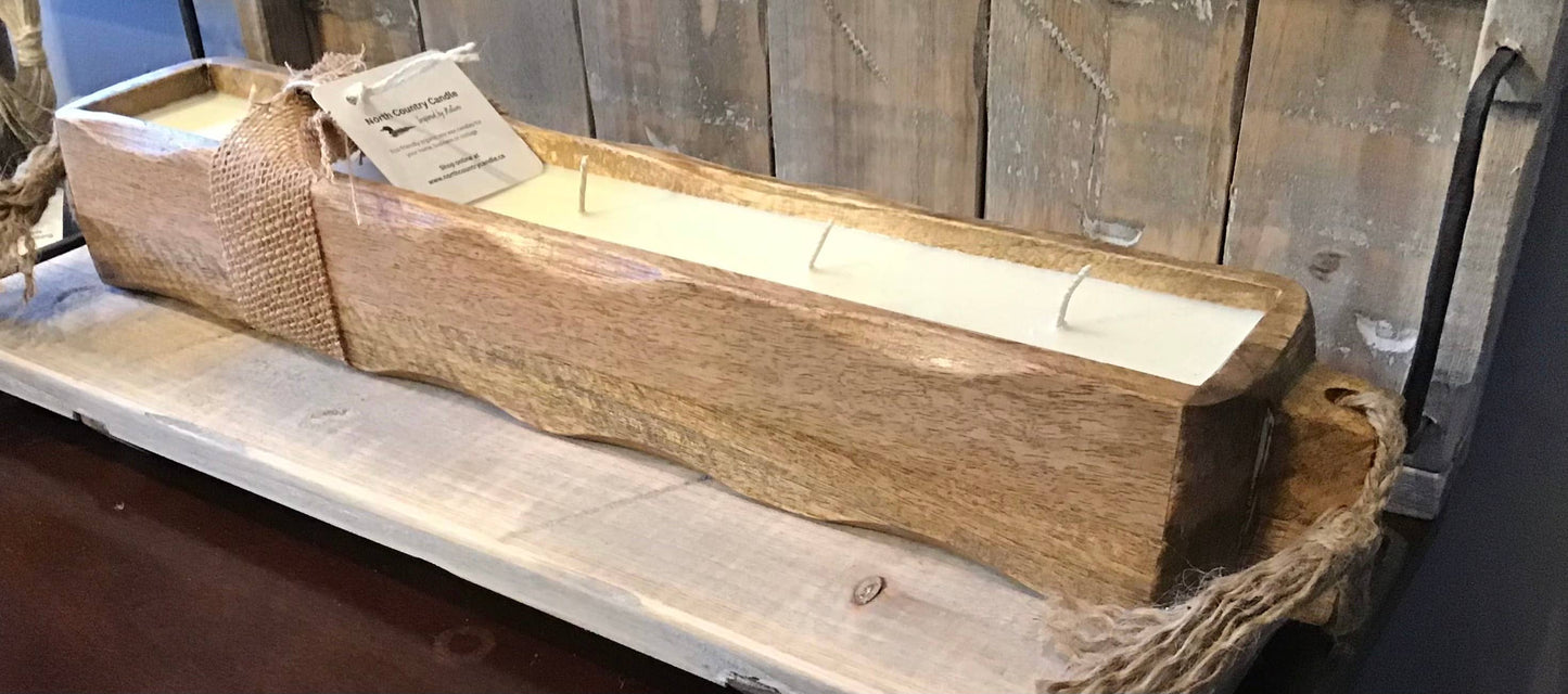 Mango Tray Dough Bowl Candle: Cracklin Birch