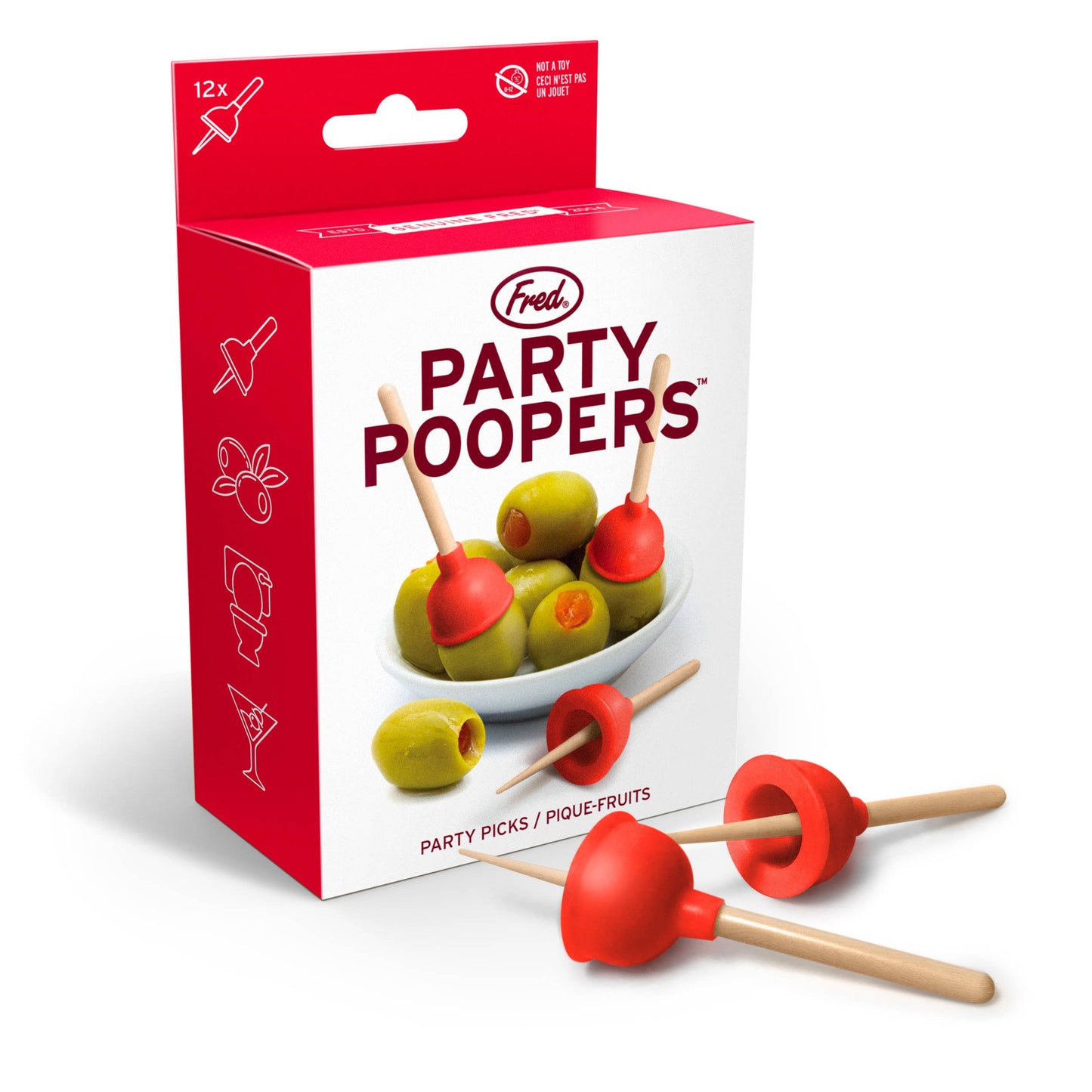 Party Poopers - Plunger Cocktail Picks -Set of12