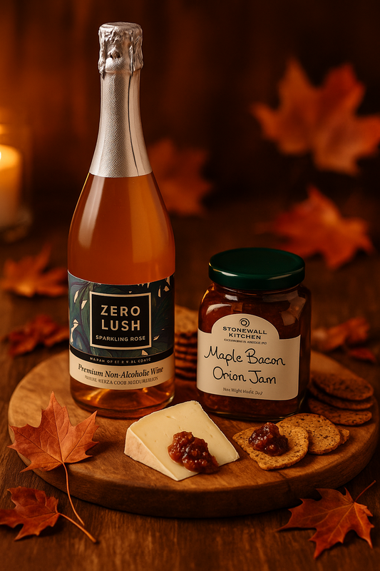 Fall Celebration Pairing - Zero Lush Sparkling Rosé & Maple Bacon Onion Spread